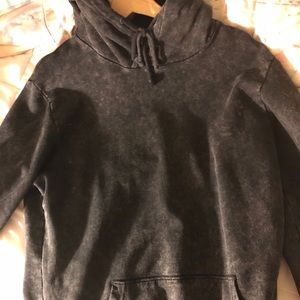 Gym shark acid wash hoodie (black)